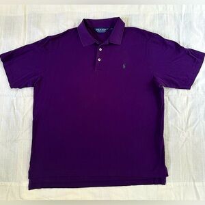 Polo Ralph Lauren Golf Short Sleeve Polo Shirt Sz L Violet 100% Pima Cotton Peru